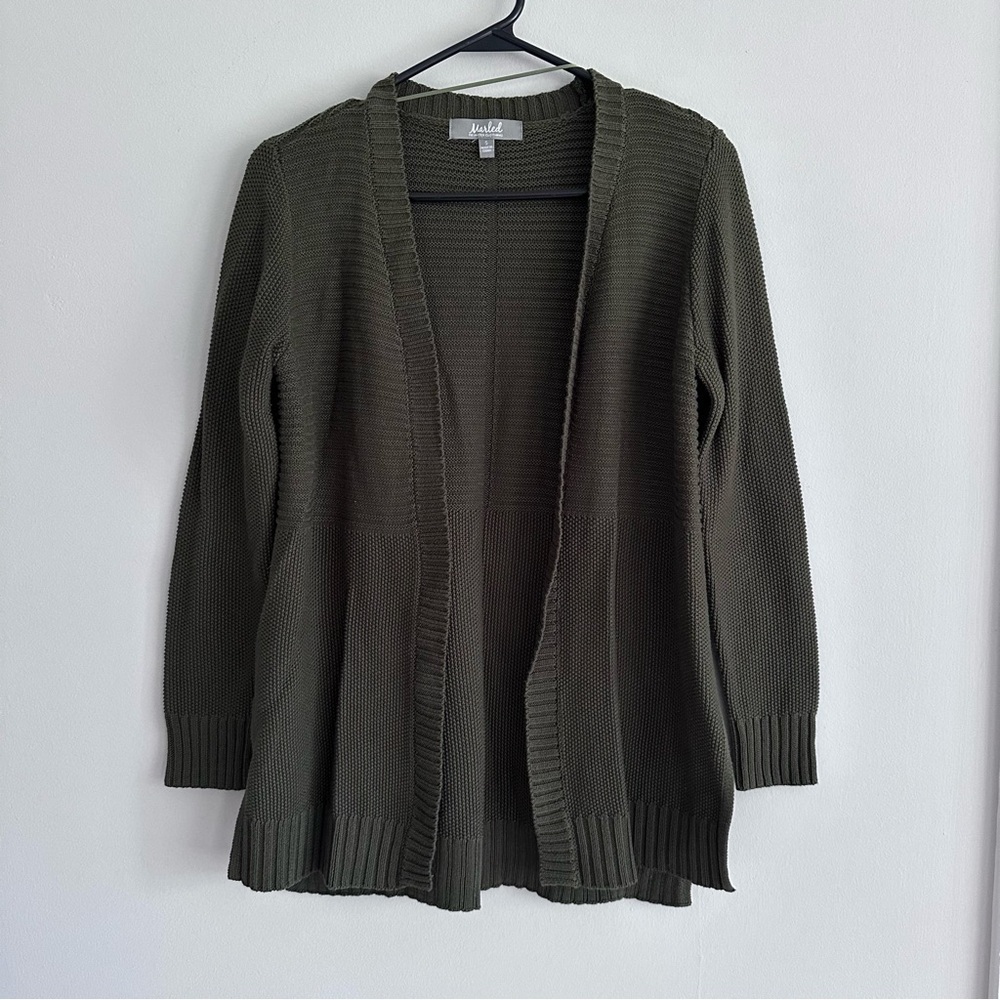 Marled cardigan sweater